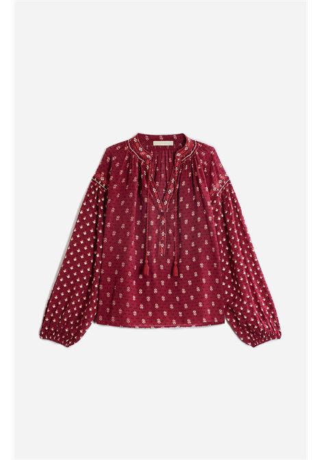 Blusa Vanessa Bruno Grazia in Misto Viscosa con Stampa Esclusiva - Blu Notte Vanessa Bruno | Bluse | 6EVA29-V09859559
